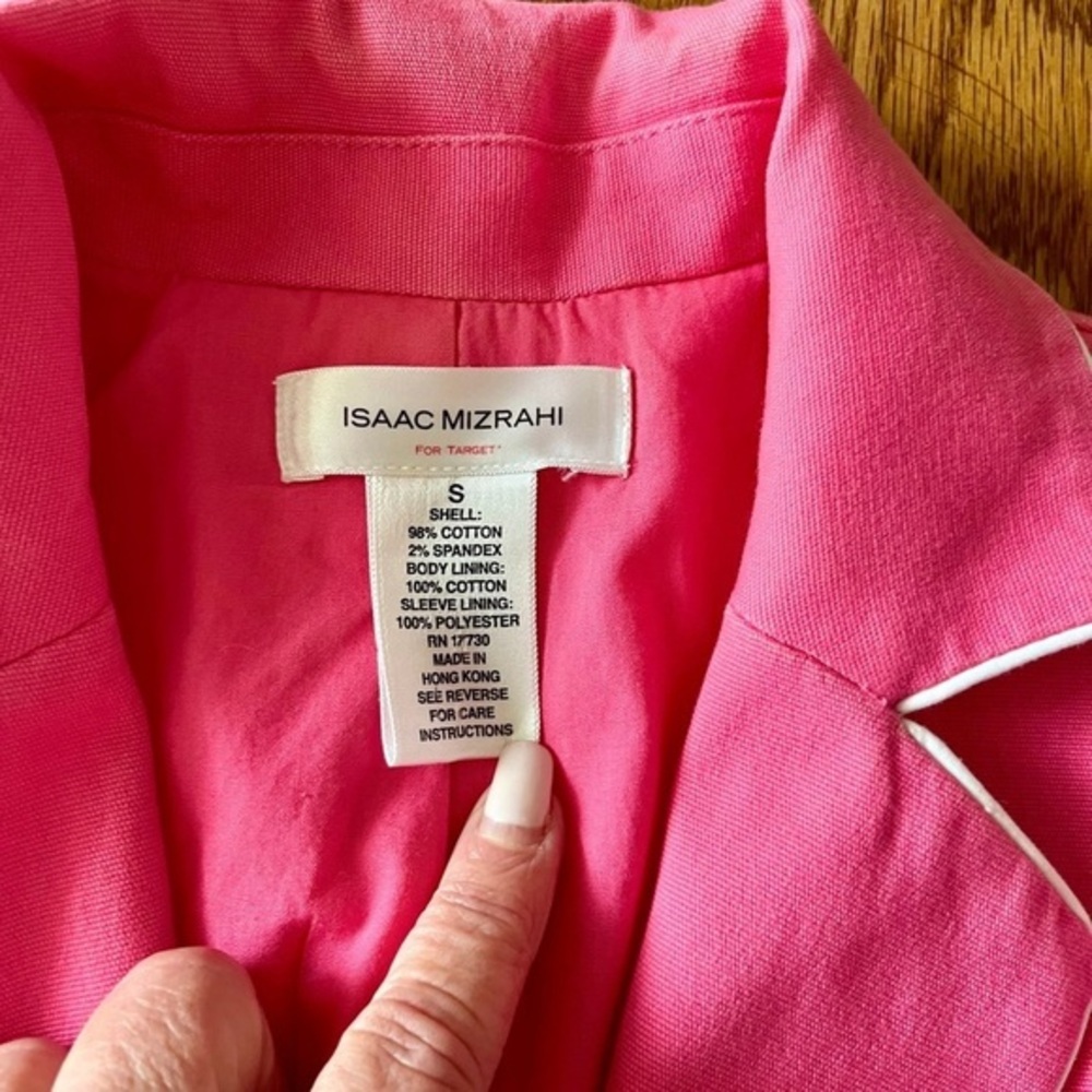 Isaac Mizrahi for Target Pink and White Blazer Small